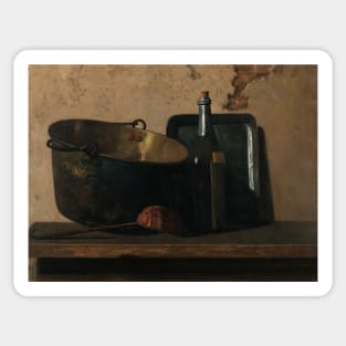 Wine And Brass Stewing Kettle (Preparation Of French Potage) by John Frederick Peto Sticker